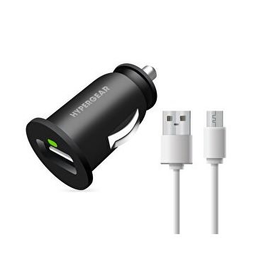 Hypergear 2.1a 2x Micro Kablo Siyah Hızlı Araç Şarj Aleti Set