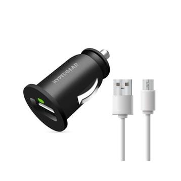 Hypergear 2.1a 2x Micro Kablo Siyah Hızlı Araç Şarj Aleti Set