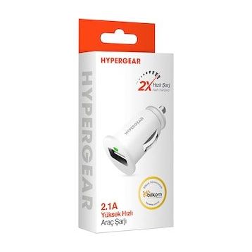 Hypergear Tekli 2.1A 15098 Beyaz Araç Şarjı
