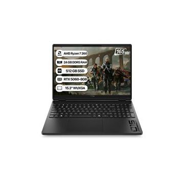 HyperX OMEN 15 15-GB0006NT D2QW2EA Ryzen 7 260 24GB RAM 512GB SSD RTX 5060 FreeDOS 15.3 inç Oyun Bilgisayarı