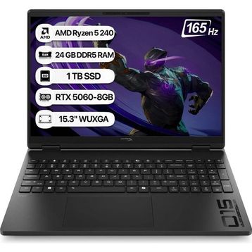HyperX OMEN 15 15-GB0007NT D2QW3EA Ryzen 5 240 24GB RAM 1TB SSD RTX 5060 FreeDOS 15.3 inç Oyun Bilgisayarı