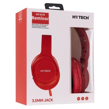 Hytech HY-K19 Reminor 3.5 Mm Kablolu Mikrofonlu Kulaklık Kırmızı