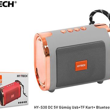 Hytech HY-S30 DC 5V Bluetooth Speaker Gümüş Usb TF Kart