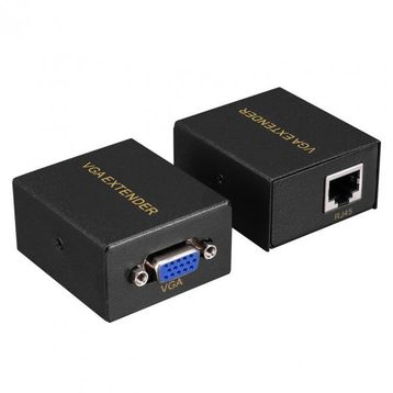 Hytech HY-VGAEX60 60 mt VGA Extender CAT5E/CAT6 Siyah Kablo Uzatıcı