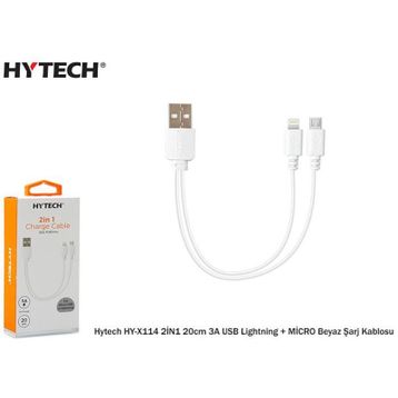 Hytech HY-X114 2in1 20cm 3A Usb Lightning