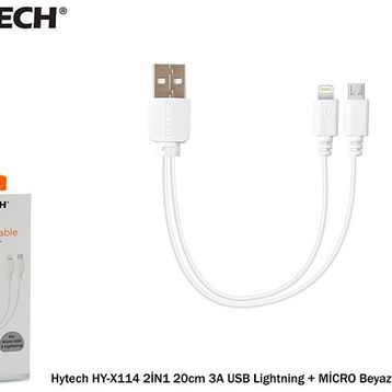 Hytech HY-X114 2in1 20cm 3A Usb Lightning