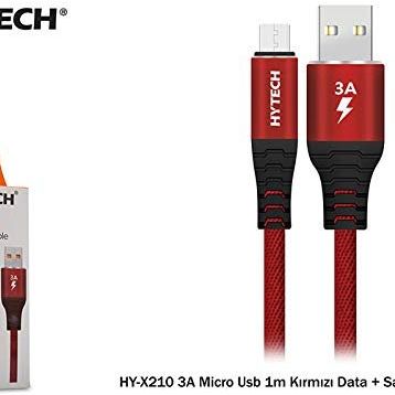 Hytech HY-X210 Gri Micro Usb 3A 1 mt Data ve Şarj Kablosu