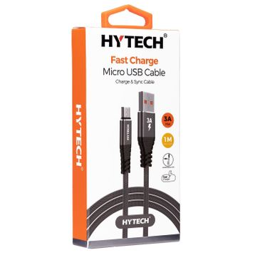 Hytech HY-X210 Gri Micro Usb 3A 1 mt Data ve Şarj Kablosu