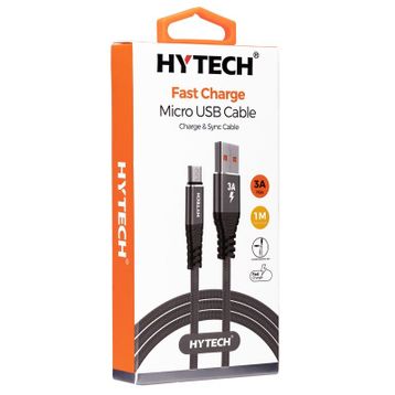 Hytech HY-X210 Gri Micro Usb 3A 1 mt Data ve Şarj Kablosu