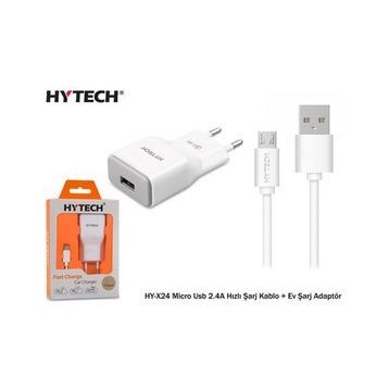 Hytech HY-X24 Micro Usb 2.4A Hızlı Şarj Kablo + Şarj Adaptörü