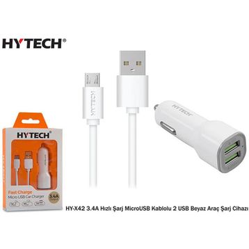 Hytech HY-X42 3.4A 2 U Micro USB Kablolu Hızlı Şarj