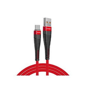 Hytech HY-X425 3A Type-C 1 mt Kırmızı Data Şarj Kablosu
