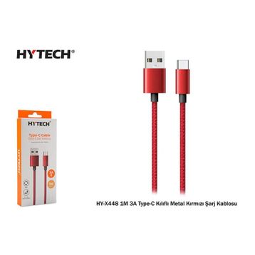 Hytech HY-X448 Type-C Kırmızı Şarj Kablosu