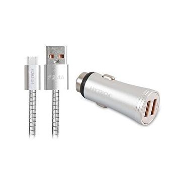 Hytech HY-X62 3.4A Hızlı Şarj Micro 2 USB Kablolu