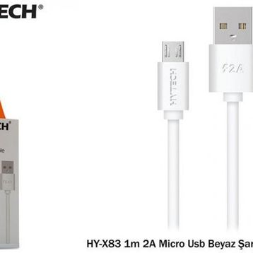 Hytech HY-X83 1 m 2A Micro Usb Siyah Şarj Kablosu
