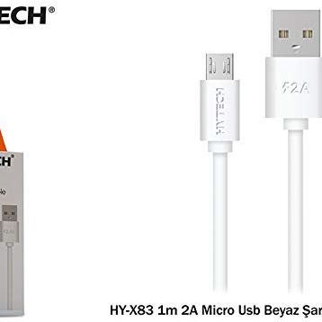 Hytech HY-X83 1 m 2A Micro Usb Siyah Şarj Kablosu