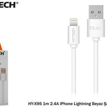 Hytech HY-X95 1 m 2.4A iPhone Lightning Beyaz Şarj Kablosu