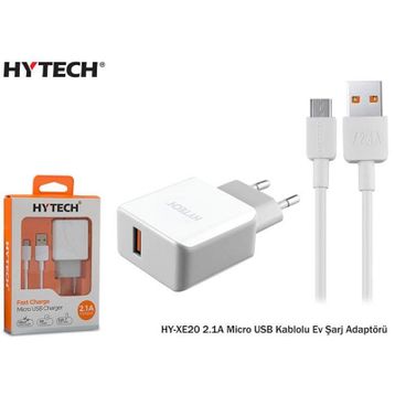 Hytech HY-XE20 2.1A Micro USB Kablolu Ev Şarj Adaptör