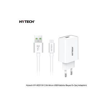 Hytech HY-XE21 5v 2.1A Micro Usb Kablolu Ev Şarj Adaptörü
