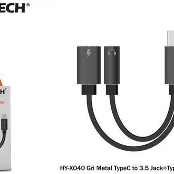 Hytech HY-XO40 Type C to 3.5 mm Jack + Type C Çevirici