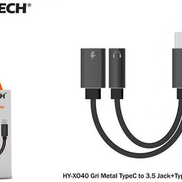Hytech HY-XO40 Type C to 3.5 mm Jack + Type C Çevirici