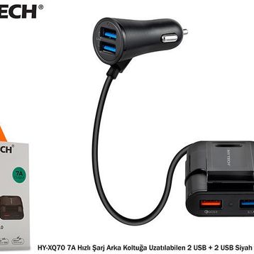 Hytech HY-XQ70 7A Arka Koltuğa Uzatılan Hızlı Şarj