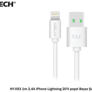 Hytech HYX93 1 mt 2.A Beyaz iPhone Lightning