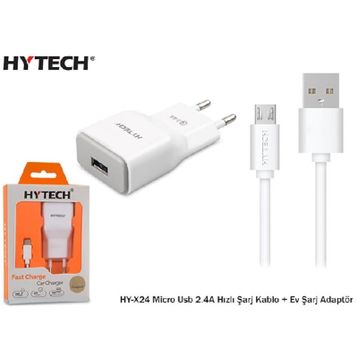 Hytech HYXE24 Micro Usb 2.4a Hızlı Şarj Kablo ve Ev Şarj Adaptör
