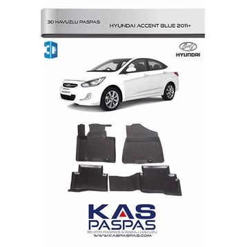 Hyundai Accent BLUE 2011 Model 3D Havuzlu Paspas