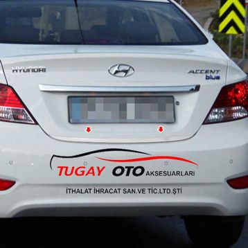 Hyundai Accent Blue 2011 Üzeri Krom Bagaj Çıtası