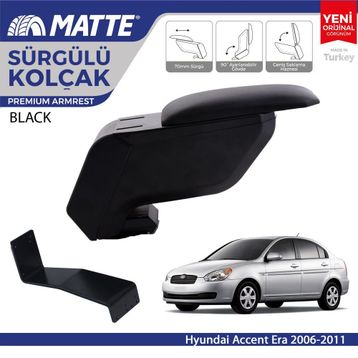 Hyundai Accent Era 2006 2012 Çelik Ayaklı Siyah Kol Dayama Kolçağı