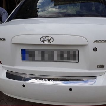Hyundai Accent Era Arka Paslanmaz Çelik Krom Tampon Eşiği