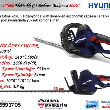 Hyundai HT600 Elektrikli Çit Budama Makinası
