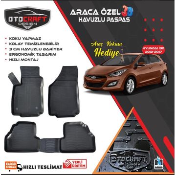 Hyundai İ30 2012-2017 3D Havuzlu Paspas
