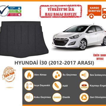 Hyundai i30 2012-2017 Halı Bagaj Havuzu