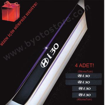 Hyundai İ30 4 Adet Karbon Kapı Eşiği Sticker