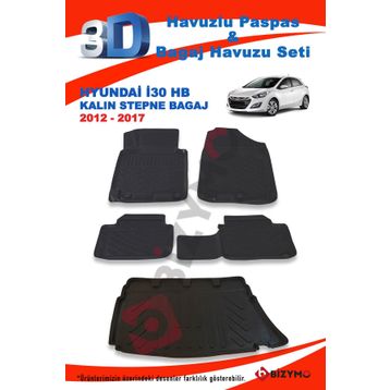 Hyundai İ30 Kalın Stepne 2012-2017 Paspas ve Bagaj Havuzu