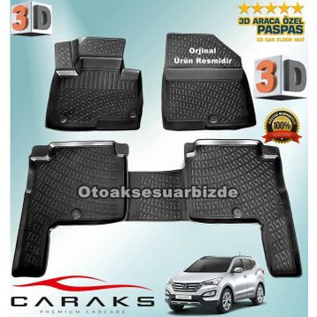 Hyundai Santa FE 2012 Siyah Premium 3D Paspas Seti