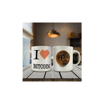 I love Bitcoin Baskılı Kupa Bardak