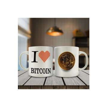 I love Bitcoin Baskılı Kupa Bardak