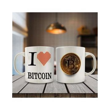 I love Bitcoin Baskılı Kupa Bardak