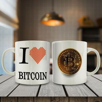 I love Bitcoin Baskılı Kupa Bardak