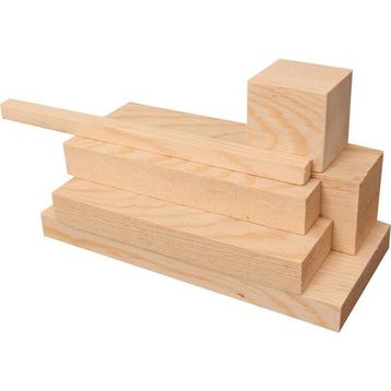 İahşap 2 x 5 cm x 190 cm 4 Adet Çam Ahşap Çıta Taslak Tahta Blok ve Kereste