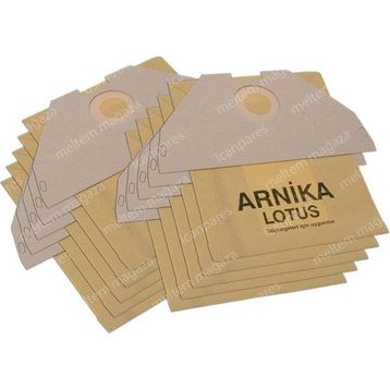 İcanpares Arnica Uyumlu 10 Adet Lotus Turbo Süpürge Kağıt Toz Torbası