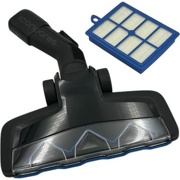 İcanpares Philips Uyumlu FC8957 FC8955 XB9185 FC9932 FC9934 Performer - Marathon Ultimate Triactive Advance Emici Başlık ve Hepa Filtre Seti