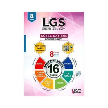 İcat Yayınları LGS Sözel Sayısal Video Çözümlü 16 Fasikül Deneme Sınavı