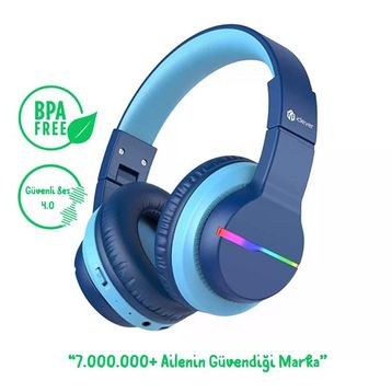 iClever BTH12 Mavi Çocuk Bluetooth Kulaklık
