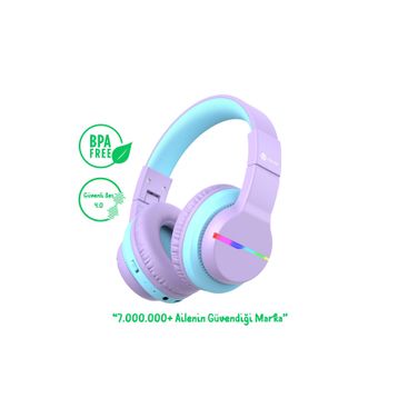 iClever BTH12 Mor Çocuk Bluetooth Kulaklık