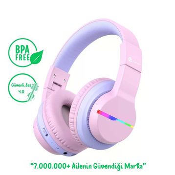 iClever BTH12 Pembe Çocuk Bluetooth Kulaklık