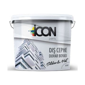 Icon Silikonlu Mat Beyaz 15 lt Dış Cephe Boyası